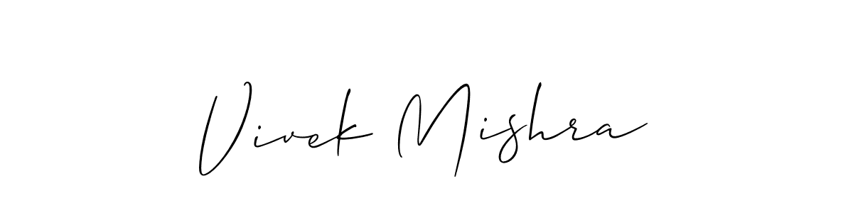 Use a signature maker to create a handwritten signature online. With this signature software, you can design (Allison_Script) your own signature for name Vivek Mishra. Vivek Mishra signature style 2 images and pictures png