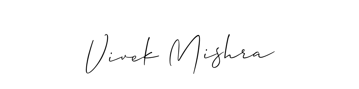 Make a beautiful signature design for name Vivek Mishra. With this signature (Allison_Script) style, you can create a handwritten signature for free. Vivek Mishra signature style 2 images and pictures png