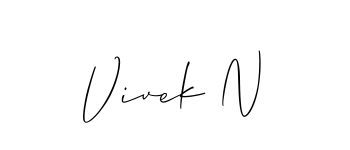 This is the best signature style for the Vivek N name. Also you like these signature font (Allison_Script). Mix name signature. Vivek N signature style 2 images and pictures png