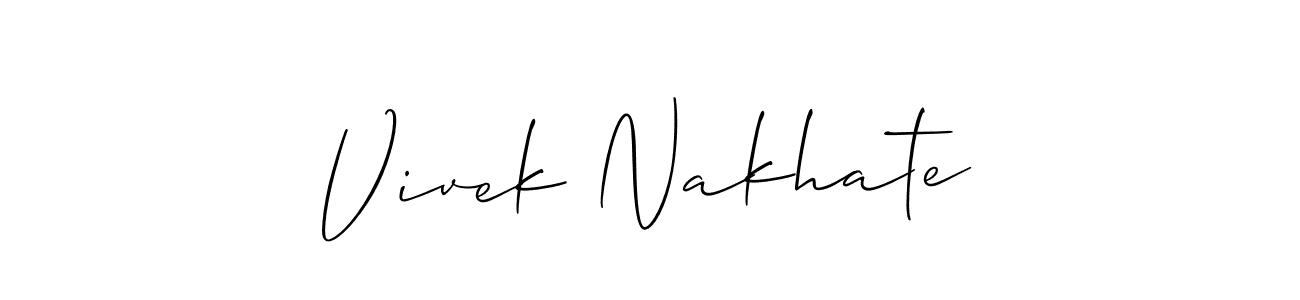 How to Draw Vivek Nakhate signature style? Allison_Script is a latest design signature styles for name Vivek Nakhate. Vivek Nakhate signature style 2 images and pictures png