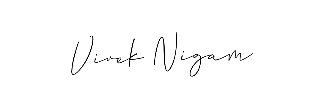 Once you've used our free online signature maker to create your best signature Allison_Script style, it's time to enjoy all of the benefits that Vivek Nigam name signing documents. Vivek Nigam signature style 2 images and pictures png