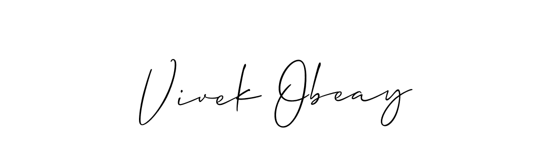 Here are the top 10 professional signature styles for the name Vivek Obeay. These are the best autograph styles you can use for your name. Vivek Obeay signature style 2 images and pictures png