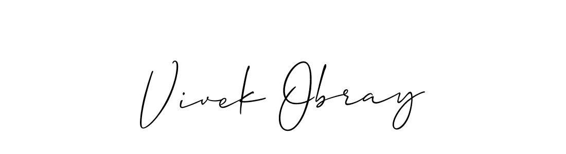 Allison_Script is a professional signature style that is perfect for those who want to add a touch of class to their signature. It is also a great choice for those who want to make their signature more unique. Get Vivek Obray name to fancy signature for free. Vivek Obray signature style 2 images and pictures png