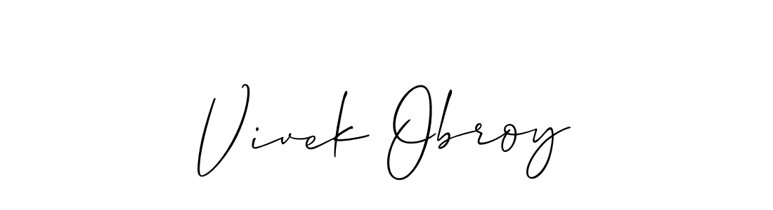 Use a signature maker to create a handwritten signature online. With this signature software, you can design (Allison_Script) your own signature for name Vivek Obroy. Vivek Obroy signature style 2 images and pictures png
