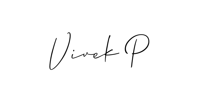 Best and Professional Signature Style for Vivek P. Allison_Script Best Signature Style Collection. Vivek P signature style 2 images and pictures png