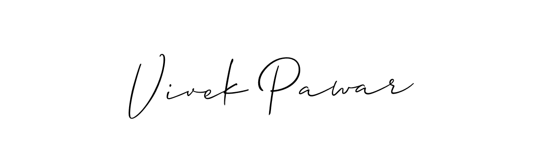 Use a signature maker to create a handwritten signature online. With this signature software, you can design (Allison_Script) your own signature for name Vivek Pawar. Vivek Pawar signature style 2 images and pictures png