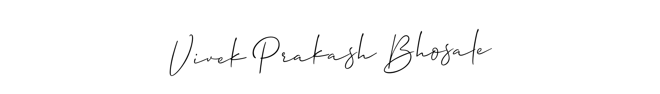 This is the best signature style for the Vivek Prakash Bhosale name. Also you like these signature font (Allison_Script). Mix name signature. Vivek Prakash Bhosale signature style 2 images and pictures png