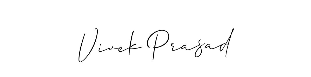 Similarly Allison_Script is the best handwritten signature design. Signature creator online .You can use it as an online autograph creator for name Vivek Prasad. Vivek Prasad signature style 2 images and pictures png