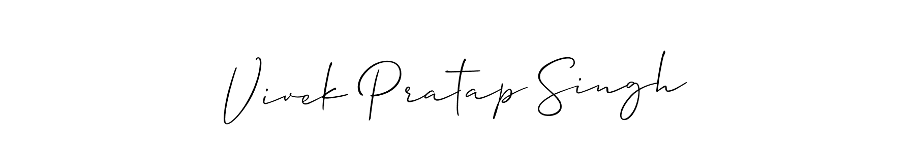 Also we have Vivek Pratap Singh name is the best signature style. Create professional handwritten signature collection using Allison_Script autograph style. Vivek Pratap Singh signature style 2 images and pictures png