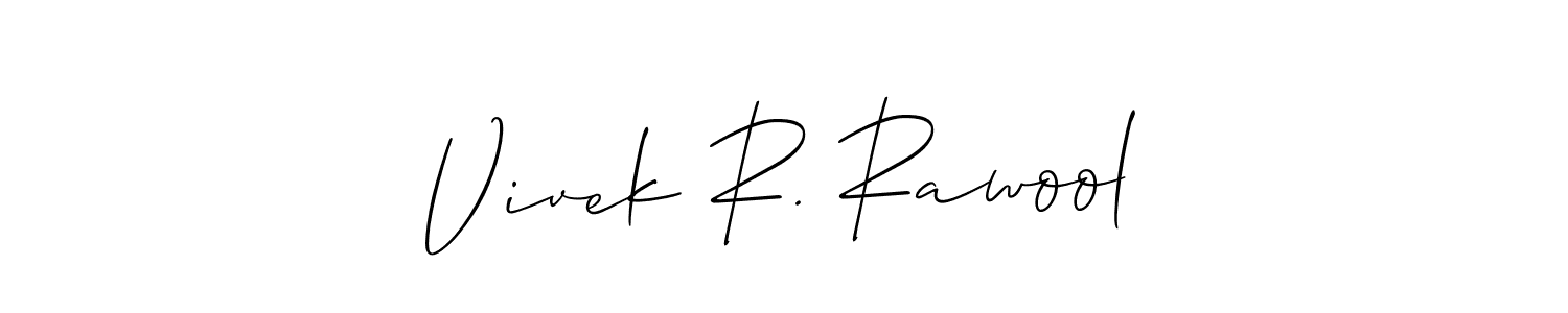 Also You can easily find your signature by using the search form. We will create Vivek R. Rawool name handwritten signature images for you free of cost using Allison_Script sign style. Vivek R. Rawool signature style 2 images and pictures png