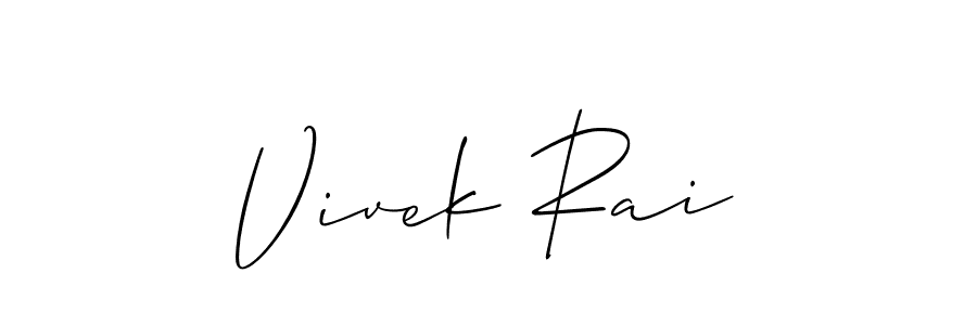 Also You can easily find your signature by using the search form. We will create Vivek Rai name handwritten signature images for you free of cost using Allison_Script sign style. Vivek Rai signature style 2 images and pictures png