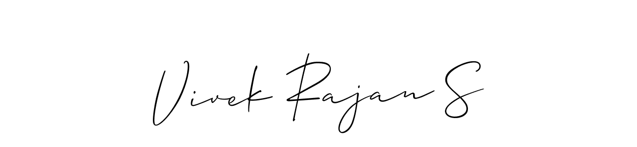 Also You can easily find your signature by using the search form. We will create Vivek Rajan S name handwritten signature images for you free of cost using Allison_Script sign style. Vivek Rajan S signature style 2 images and pictures png