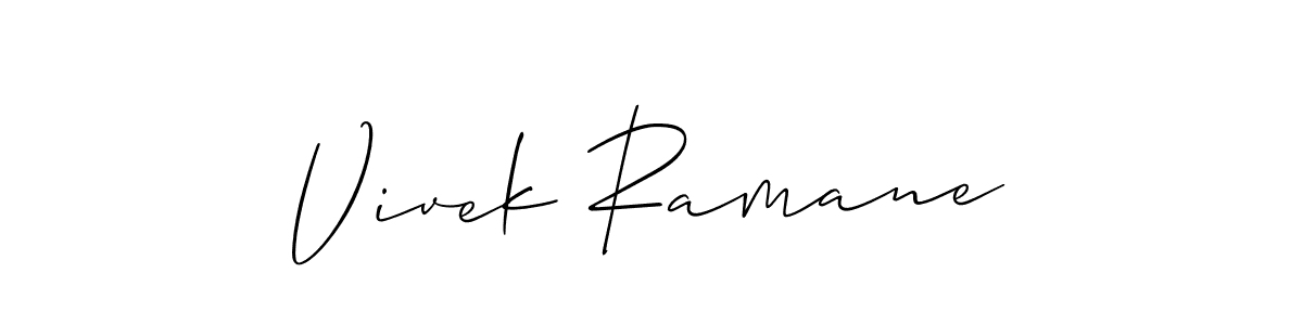 if you are searching for the best signature style for your name Vivek Ramane. so please give up your signature search. here we have designed multiple signature styles  using Allison_Script. Vivek Ramane signature style 2 images and pictures png