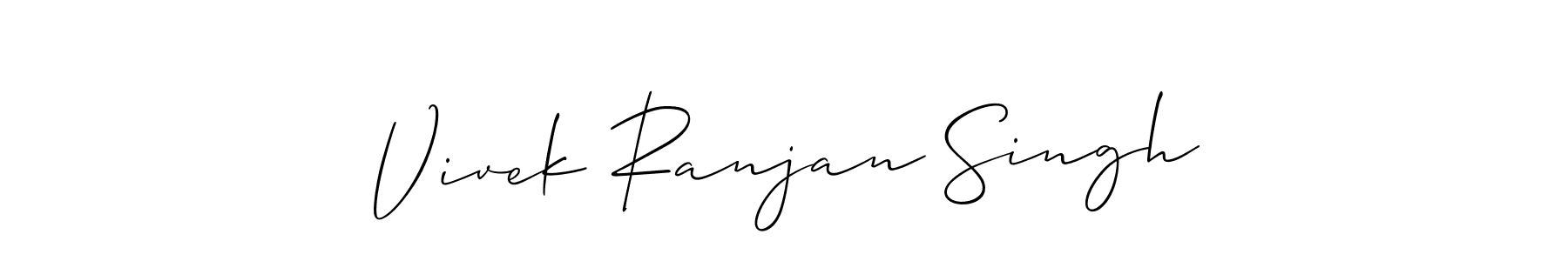 if you are searching for the best signature style for your name Vivek Ranjan Singh. so please give up your signature search. here we have designed multiple signature styles  using Allison_Script. Vivek Ranjan Singh signature style 2 images and pictures png