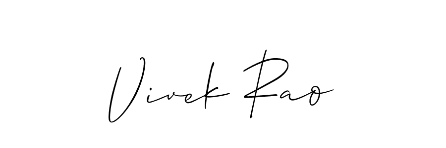 Also we have Vivek Rao name is the best signature style. Create professional handwritten signature collection using Allison_Script autograph style. Vivek Rao signature style 2 images and pictures png