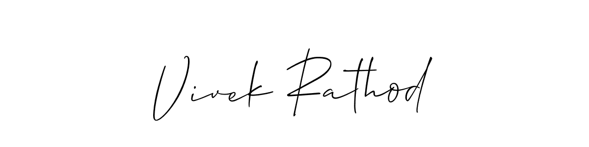 Vivek Rathod stylish signature style. Best Handwritten Sign (Allison_Script) for my name. Handwritten Signature Collection Ideas for my name Vivek Rathod. Vivek Rathod signature style 2 images and pictures png