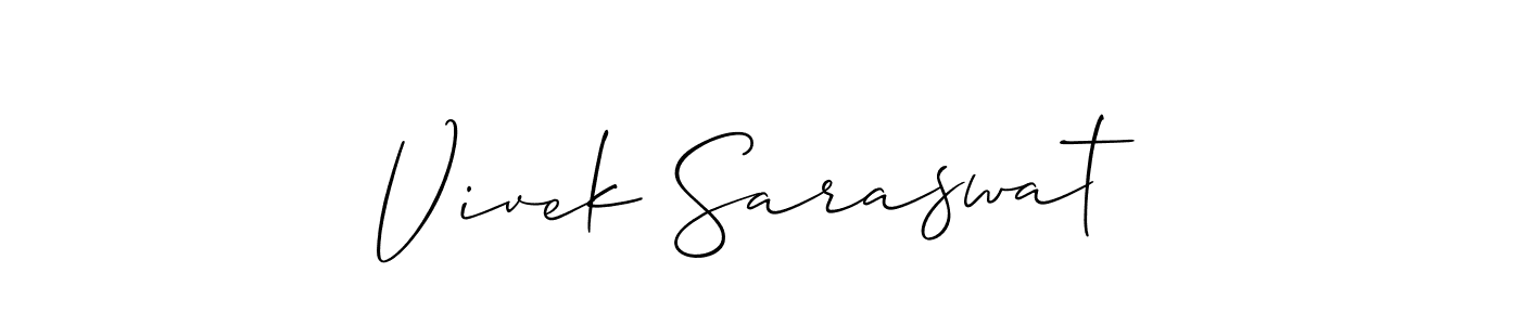 It looks lik you need a new signature style for name Vivek Saraswat. Design unique handwritten (Allison_Script) signature with our free signature maker in just a few clicks. Vivek Saraswat signature style 2 images and pictures png