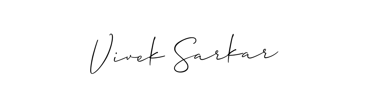 Also You can easily find your signature by using the search form. We will create Vivek Sarkar name handwritten signature images for you free of cost using Allison_Script sign style. Vivek Sarkar signature style 2 images and pictures png