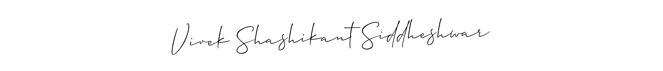 This is the best signature style for the Vivek Shashikant Siddheshwar name. Also you like these signature font (Allison_Script). Mix name signature. Vivek Shashikant Siddheshwar signature style 2 images and pictures png