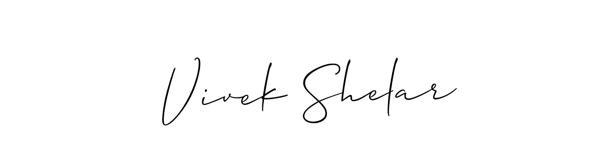 if you are searching for the best signature style for your name Vivek Shelar. so please give up your signature search. here we have designed multiple signature styles  using Allison_Script. Vivek Shelar signature style 2 images and pictures png