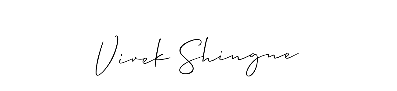 Use a signature maker to create a handwritten signature online. With this signature software, you can design (Allison_Script) your own signature for name Vivek Shingne. Vivek Shingne signature style 2 images and pictures png