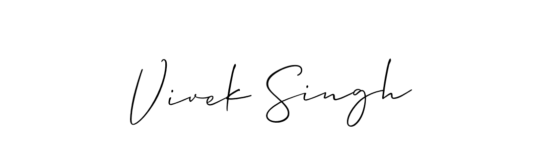 Use a signature maker to create a handwritten signature online. With this signature software, you can design (Allison_Script) your own signature for name Vivek Singh. Vivek Singh signature style 2 images and pictures png