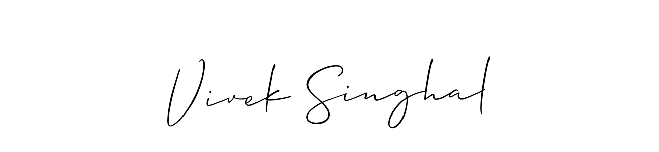 You should practise on your own different ways (Allison_Script) to write your name (Vivek Singhal) in signature. don't let someone else do it for you. Vivek Singhal signature style 2 images and pictures png