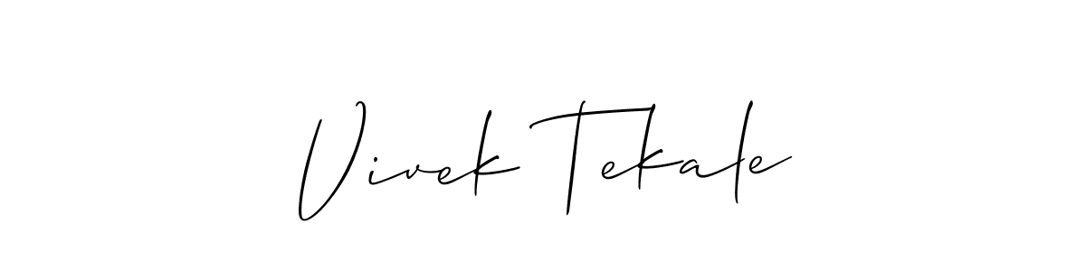 Use a signature maker to create a handwritten signature online. With this signature software, you can design (Allison_Script) your own signature for name Vivek Tekale. Vivek Tekale signature style 2 images and pictures png