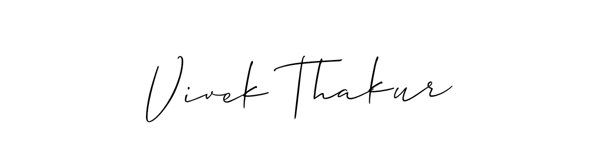 Use a signature maker to create a handwritten signature online. With this signature software, you can design (Allison_Script) your own signature for name Vivek Thakur. Vivek Thakur signature style 2 images and pictures png