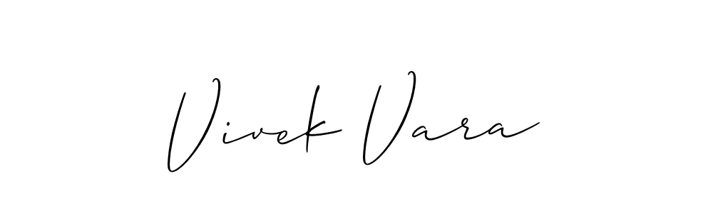 How to make Vivek Vara signature? Allison_Script is a professional autograph style. Create handwritten signature for Vivek Vara name. Vivek Vara signature style 2 images and pictures png