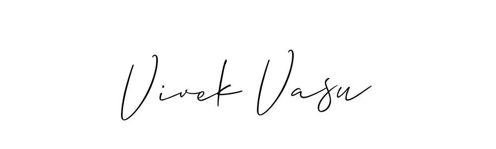 How to make Vivek Vasu signature? Allison_Script is a professional autograph style. Create handwritten signature for Vivek Vasu name. Vivek Vasu signature style 2 images and pictures png