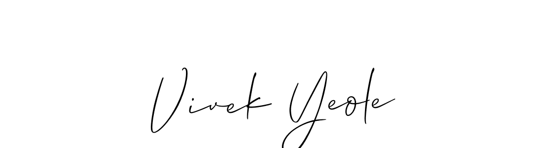 Similarly Allison_Script is the best handwritten signature design. Signature creator online .You can use it as an online autograph creator for name Vivek Yeole. Vivek Yeole signature style 2 images and pictures png