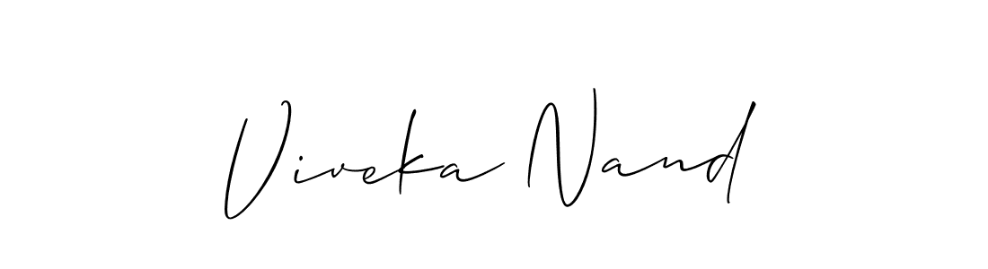 How to Draw Viveka Nand signature style? Allison_Script is a latest design signature styles for name Viveka Nand. Viveka Nand signature style 2 images and pictures png