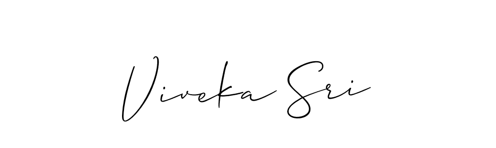 Use a signature maker to create a handwritten signature online. With this signature software, you can design (Allison_Script) your own signature for name Viveka Sri. Viveka Sri signature style 2 images and pictures png