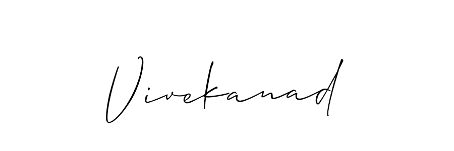 Create a beautiful signature design for name Vivekanad. With this signature (Allison_Script) fonts, you can make a handwritten signature for free. Vivekanad signature style 2 images and pictures png