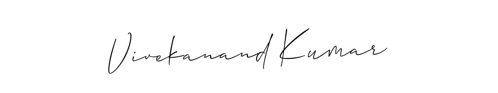 Design your own signature with our free online signature maker. With this signature software, you can create a handwritten (Allison_Script) signature for name Vivekanand Kumar. Vivekanand Kumar signature style 2 images and pictures png