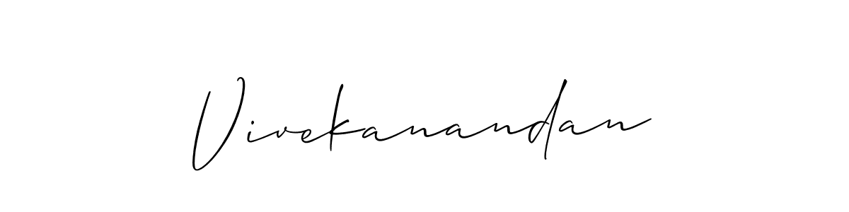 How to make Vivekanandan signature? Allison_Script is a professional autograph style. Create handwritten signature for Vivekanandan name. Vivekanandan signature style 2 images and pictures png