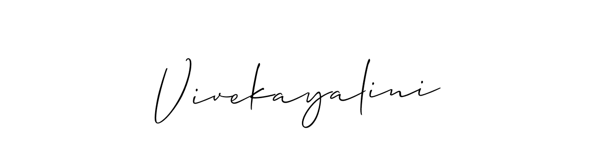 How to Draw Vivekayalini signature style? Allison_Script is a latest design signature styles for name Vivekayalini. Vivekayalini signature style 2 images and pictures png