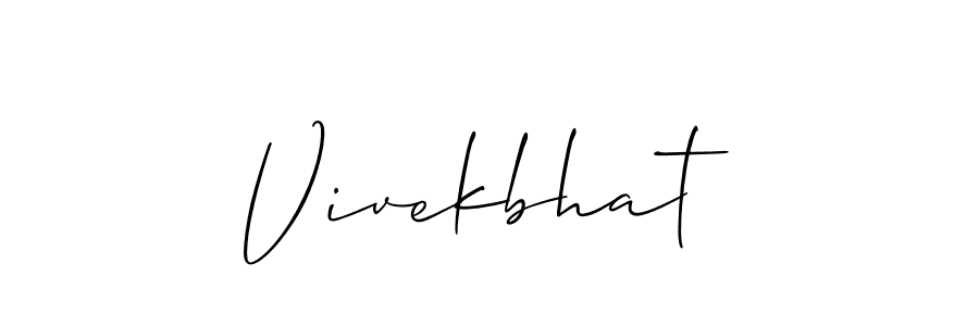 Make a beautiful signature design for name Vivekbhat. With this signature (Allison_Script) style, you can create a handwritten signature for free. Vivekbhat signature style 2 images and pictures png