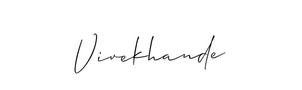 Allison_Script is a professional signature style that is perfect for those who want to add a touch of class to their signature. It is also a great choice for those who want to make their signature more unique. Get Vivekhande name to fancy signature for free. Vivekhande signature style 2 images and pictures png