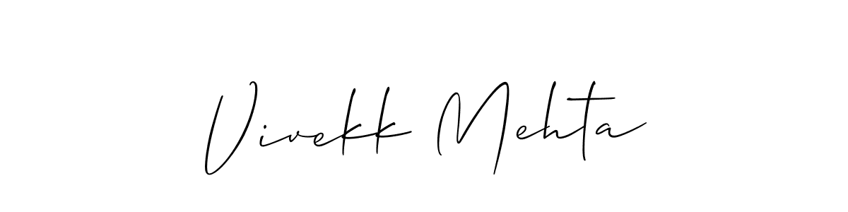 Best and Professional Signature Style for Vivekk Mehta. Allison_Script Best Signature Style Collection. Vivekk Mehta signature style 2 images and pictures png