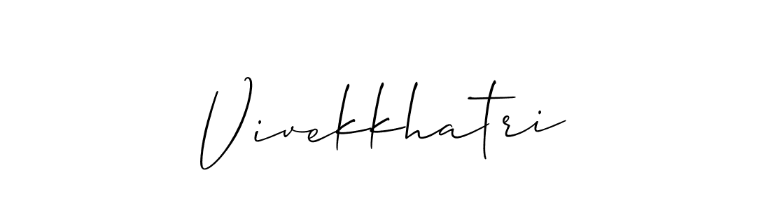 Also we have Vivekkhatri name is the best signature style. Create professional handwritten signature collection using Allison_Script autograph style. Vivekkhatri signature style 2 images and pictures png