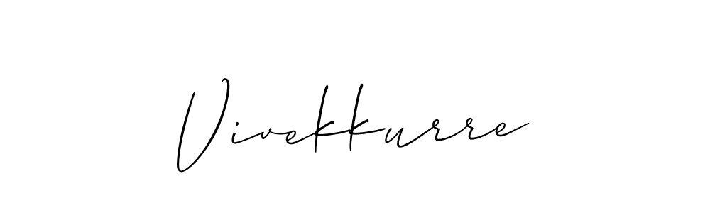 Vivekkurre stylish signature style. Best Handwritten Sign (Allison_Script) for my name. Handwritten Signature Collection Ideas for my name Vivekkurre. Vivekkurre signature style 2 images and pictures png