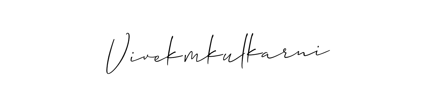 Make a beautiful signature design for name Vivekmkulkarni. With this signature (Allison_Script) style, you can create a handwritten signature for free. Vivekmkulkarni signature style 2 images and pictures png