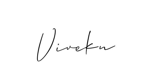 How to make Vivekn signature? Allison_Script is a professional autograph style. Create handwritten signature for Vivekn name. Vivekn signature style 2 images and pictures png