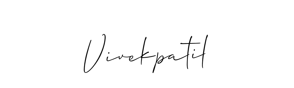 It looks lik you need a new signature style for name Vivekpatil. Design unique handwritten (Allison_Script) signature with our free signature maker in just a few clicks. Vivekpatil signature style 2 images and pictures png