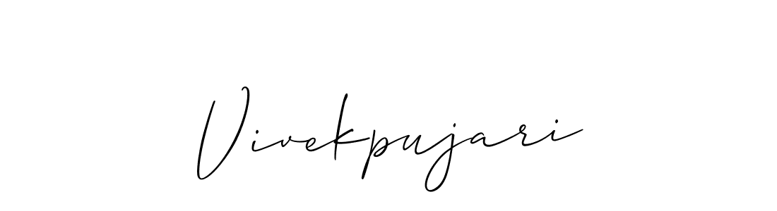 Vivekpujari stylish signature style. Best Handwritten Sign (Allison_Script) for my name. Handwritten Signature Collection Ideas for my name Vivekpujari. Vivekpujari signature style 2 images and pictures png