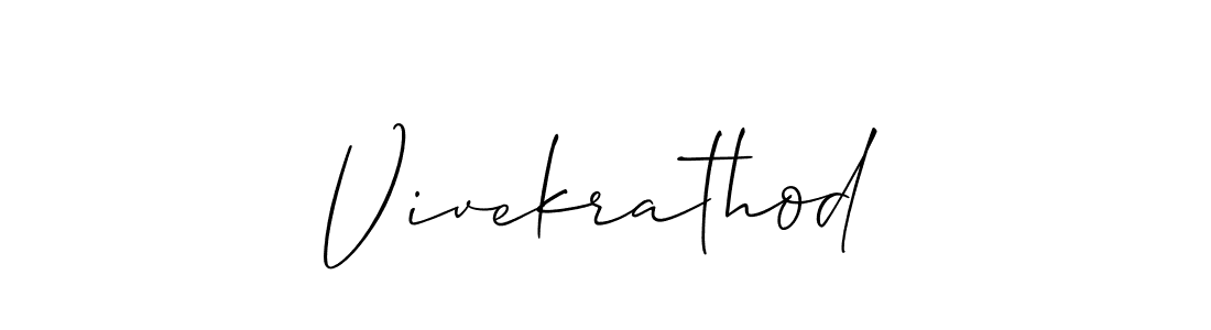 Make a beautiful signature design for name Vivekrathod. With this signature (Allison_Script) style, you can create a handwritten signature for free. Vivekrathod signature style 2 images and pictures png