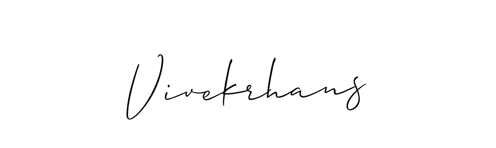 Make a short Vivekrhans signature style. Manage your documents anywhere anytime using Allison_Script. Create and add eSignatures, submit forms, share and send files easily. Vivekrhans signature style 2 images and pictures png