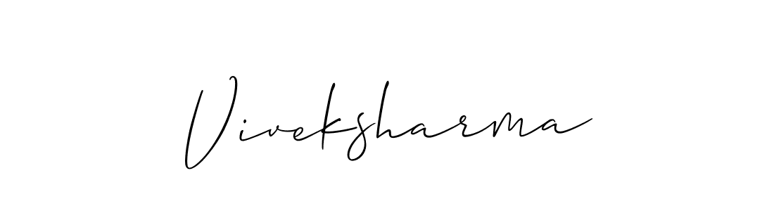 Viveksharma stylish signature style. Best Handwritten Sign (Allison_Script) for my name. Handwritten Signature Collection Ideas for my name Viveksharma. Viveksharma signature style 2 images and pictures png